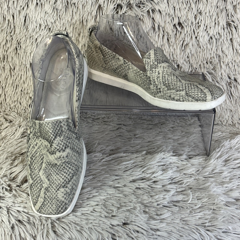 Franco Sarto Womens 8 Snake Skin Print Slip On Comfort Casual Shoe Faux‎ Leather